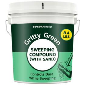 Banner Chemical 850052765149 Gritty Green Sweeping Compound With Sand Effective Dust Control On And Unfini
