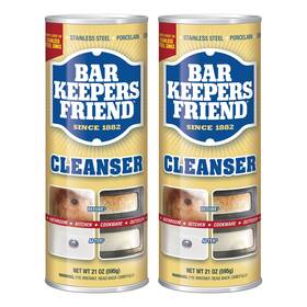 1021214 Bar Keepers Friend Powder Cleanser 21 Oz - Multipurpose Cleaner Stain Remover Bathroom Kitchen