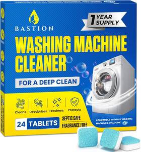 Bastion 313029952954 Washing Machine Cleaner Tablets 24 Pack Powerful Descaler -deep Cleaning For He