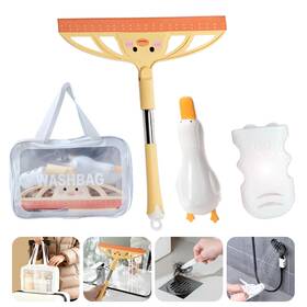 002-pro Befisaac 3-in-1 Bath&kitchen Cleaning Set Shower Squeegee For Doors Bathroom W