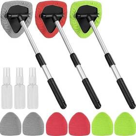 Beieverluck 782910924118 3 Pieces Windshield Cleaning Tool Inside Car Window Cleaner Wit