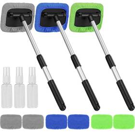 Beieverluck 782910924279 3 Pieces Car Windshield Cleaner Tool Inside Microfiber Window