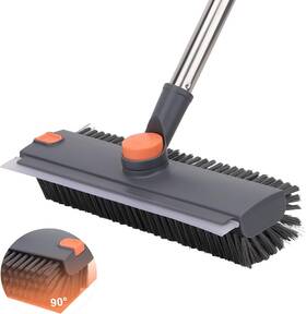 Beilan 445011964942 Floor Scrub Brush With 64 Inch Long Handle - 360 Swivel Heads Household Push