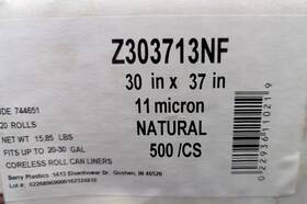 3037113 Berry Plastics 30 Inch X 37 Gallon 11 Microns Can Liner 25 Bag Roll 20 500 Count