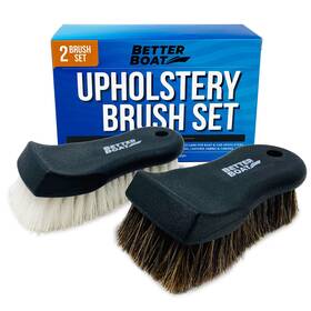 Better Boat 850009198228 Upholstery Brush Set Carpet Car Cleaning Horse Hair And