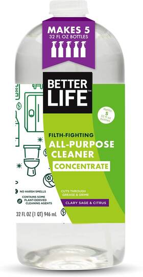 Better Life 445026962995 32oz All Purpose Cleaner Concentrate Clary Sage Citrus Multi Surface