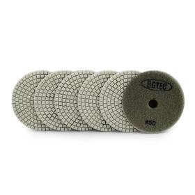 Bgtec 769891570213 4 Inch Wet Diamond Polishing Pads Set6 Pieces Grit 50 Kit For Gran