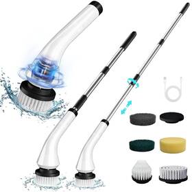 Bidfoce 650563394957 Electric Spin Scrubbercordless Bathroom Cleaning Brush With Replaceable Heads &