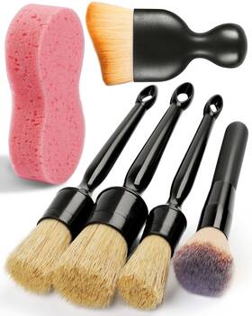 Bb-001 Birbenben 6pcs Car Detailing Brush Set Ultra Soft Boars Hair Detail Brushes