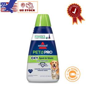 Bissell 011120235951 Pet Pro Oxy Spot And Stain Formula For Portable Carpet Cleaners 32 Oz