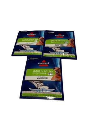 2194 Bissell Stomp N Go Pet Stain Lifting Pads Oxy Sealed New Lot Of 3