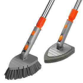 Bitope 788505884096 Multi Purpose Scrub Brush With Long Handle 59 Tub And Tile Scrubber 2 In