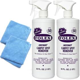 Folex-1382381x2clth2 Black Swan Distribution Corp Instant Carpet Spot Remover And Reusable Microfiber Cloths - Stain Kit