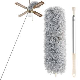 Blueelf 689323627363 Microfiber Feather Dusters For Cleaning Tools With Extension Pole Stainless S