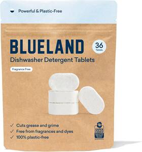 Blueland 445019667630 Dishwasher Detergent Tablets 36 Count Unscented Plastic-free Eco Frie