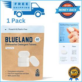 Blueland 445029686683 Dishwasher Detergent Tablet Refill 1 Pack - Plastic-free And Eco Friendly
