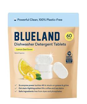 Tab-az-60p-ad-lz Blueland 810018398873 100% Plastic-free Dishwasher Detergent Tablets 60 Count Lemon Zest S