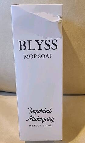 2028 Blyss 860014679346 Mop Soap Concentrate Imported Mahogany 16.9 Fl Oz Exp 09/12/2028 New/read