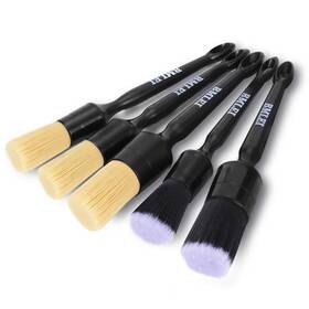 Bmlei 657228665285 5pcs Car Detailing Brushes Set Boars Hair Auto Detail Brush Kit No Scrat