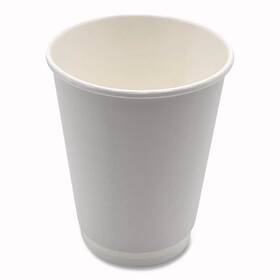 Boardwalk 749507005032 Dw12hcuppk 12 Oz Double-walled Paper Hot Cups - White 25/pk New