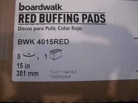 Bwk4015red Boardwalk Buffing Floor Pads 15 Inch Diameter Red 5/carton