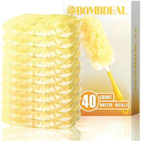 360-40-yellow Bombdeal 40 Count Disposable Microfiber Duster Refills For Swiffer 360 Heav