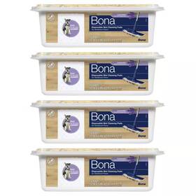 Bona 313026721799 Hardwood Floor Disposable Wet Cleaning Pads Lavender Scent 12 Count 4-pack