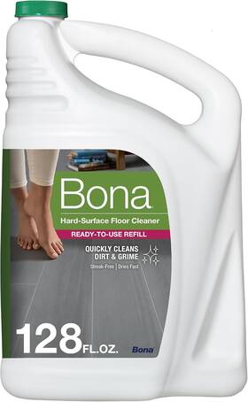 Bona 313095572551 128 Fl Oz Unscented Floor Cleaner Refill For Spray Mops - Residue-free