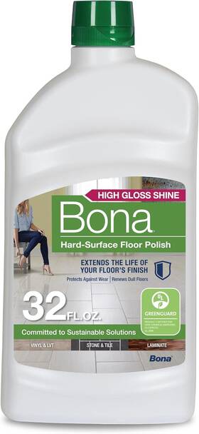 Bona 445048535528 Multi-surface Floor Polish - 32 Fl Oz High Gloss Shine Covers 500