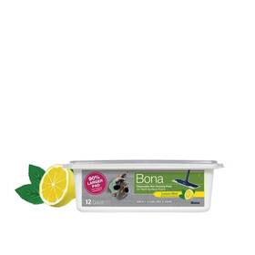 Bona 737025020835 Hard-surface Floor Wet Disposable Cleaning Pads Lemon Mint Scent 12-count