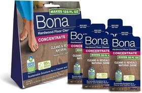 Bona 737025022037 Hardwood Floor Cleaner Concentrate - 1 Fl Oz 4-pack Residue-free Cl