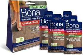 Bona 737025022853 Hardwood Floor Cleaner Concentrate Cedar Wood Scent 1 Fl Oz Pack Of 4 Mak