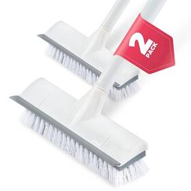 Fb001 Boomjoy 2 Pack Floor Scrub Brush With Long Handle In 1 Scrape And For Cleaning D