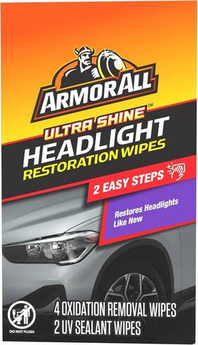 18514w Branded Ultra Shine Headlight Restoration Wipes 6ct Car Care Cleaner With Uv Protection