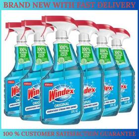313042 Branded Windex 23 Fl Oz Glass And Window Cleaner Spray Bottle Original Blue Pack 1 2 4