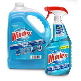 Branded 313053295249 Windex Original Glass Cleaner 1 Spray Bottle 128 Fl. Oz. Refill - Streak-free