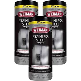 Branded 445041116151 3-pack 12 Oz Stainless Steel Cleaner Wipes Clean And Polish Surfaces