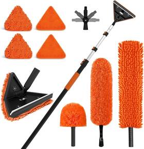 Branded 711181685602 26ft Reach Duster Cleaner Kit Dusters For Cleaning With Extension Pole Baseboa