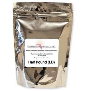 Branded 741296771341 Boric Acid Granular Powder Half Lb. Pound Create Your Own Solution