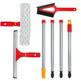 Ws-001 Branded Window Cleaning Kit With Rotatable Squeegee And Microfiber Scrubber Clean