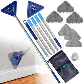 Branova 070002531814 85 Inch Extendable Wall Cleaner Mop - 360 Rotatable Ceiling Baseboard