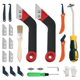 Breeker 636062145811 23 Pack Grout Removal Tool Kit 2 Tile Saws With 6 Extra Blades Hand And