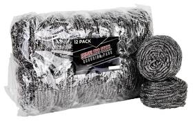 Brheez 666628807393 Stainless Steel Cleaner Scouring Pads 12 Pack - Industrial And Commercial Str