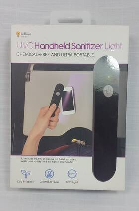 Biuv888bk Brilliant Ideas Uvc Handheld Sanitizer Light Kills 99.9% Germs