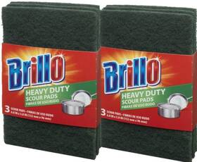 Brillo 070881564342 Heavy Duty Premium Scour Pads For Pots And Pans Tough On Grease 3 Count