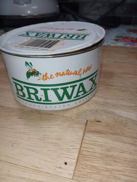 Briwax 761758000086 1 Tin Golden Oak Furniture Wax Polish Cleans Stains Polishes 16oz England