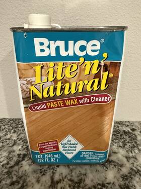 Bruce 000988025316 Lite N Natural Liquid Paste Wax With Cleaner Hardwood 32 Oz 1 Qt 946ml