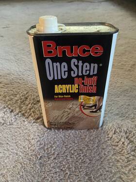 Bruce 000988025361 One Step No Buff Acrylic Wax Hardwood Floor Finish 32oz Dented Rusty Open