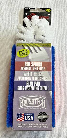 B360c Brushtech The American Liberty Sponge Brush All Purpose Cleaning Kitchen Tool