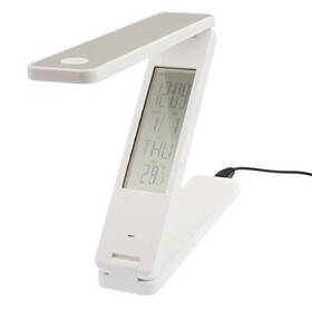 B91267 Bulbamerica Ilamp Folding Led Book Lamp With Calendar And Alarm Clock